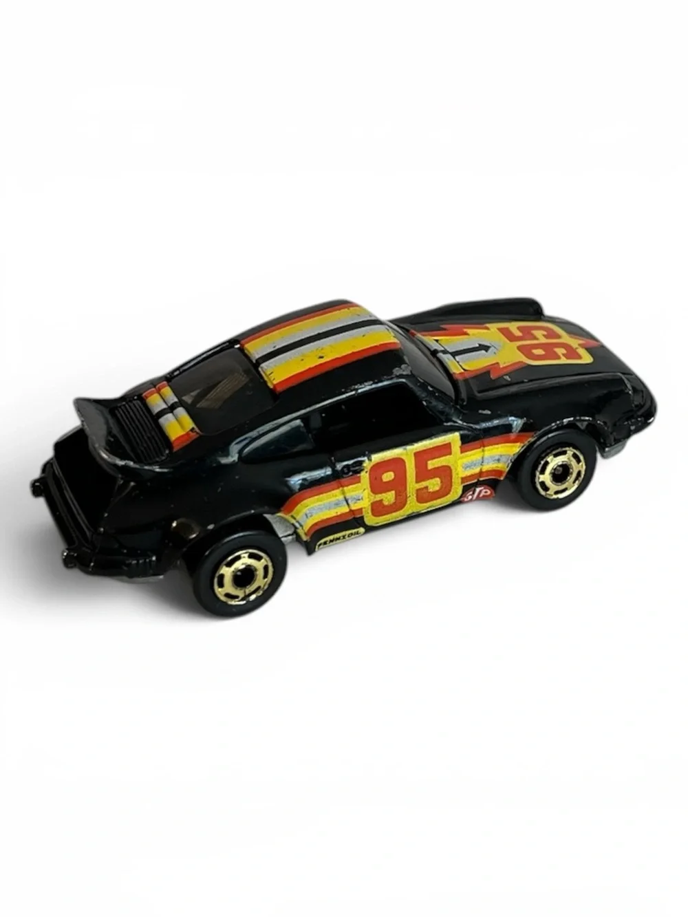 Hot Wheels 1982 The Hot Ones P-911 Porsche Gold Hubs Black Porsche #95 GHO